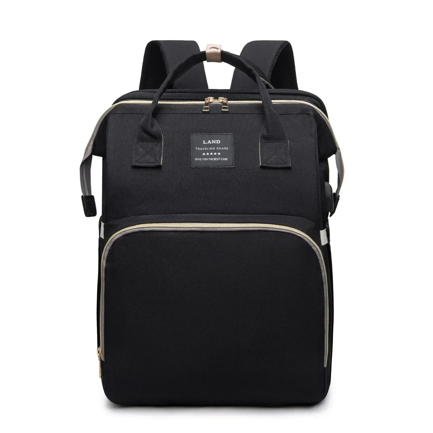 Sac à Langer pour Bébé Sac à Dos, Sacs à Langer Grande Capacité, Sac à Langer de Voyage Portable Avec Lit Pliable, Sac à Dos pour Lit Bébé