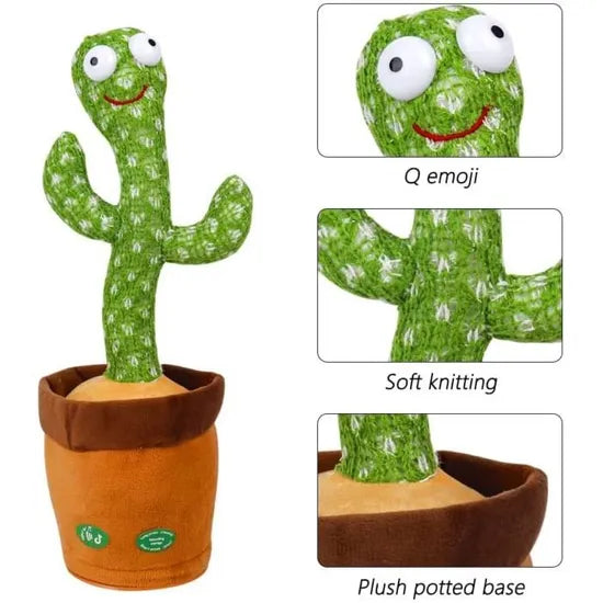 Cactus magique parlant, qui danse, se balance, chante et répète tout ce que vous dites en tremblant de façon amusante !